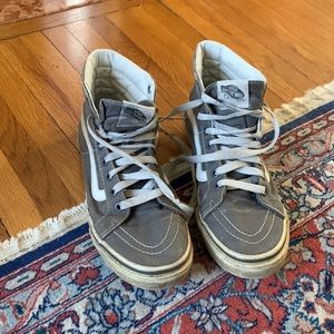 Grey high top vans